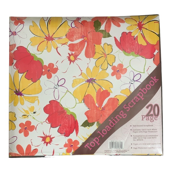 A C Moore Scrapbook Multicolor Floral 20 Pages 12 X 12 Inch White Pages 865360 - Picture 1 of 6